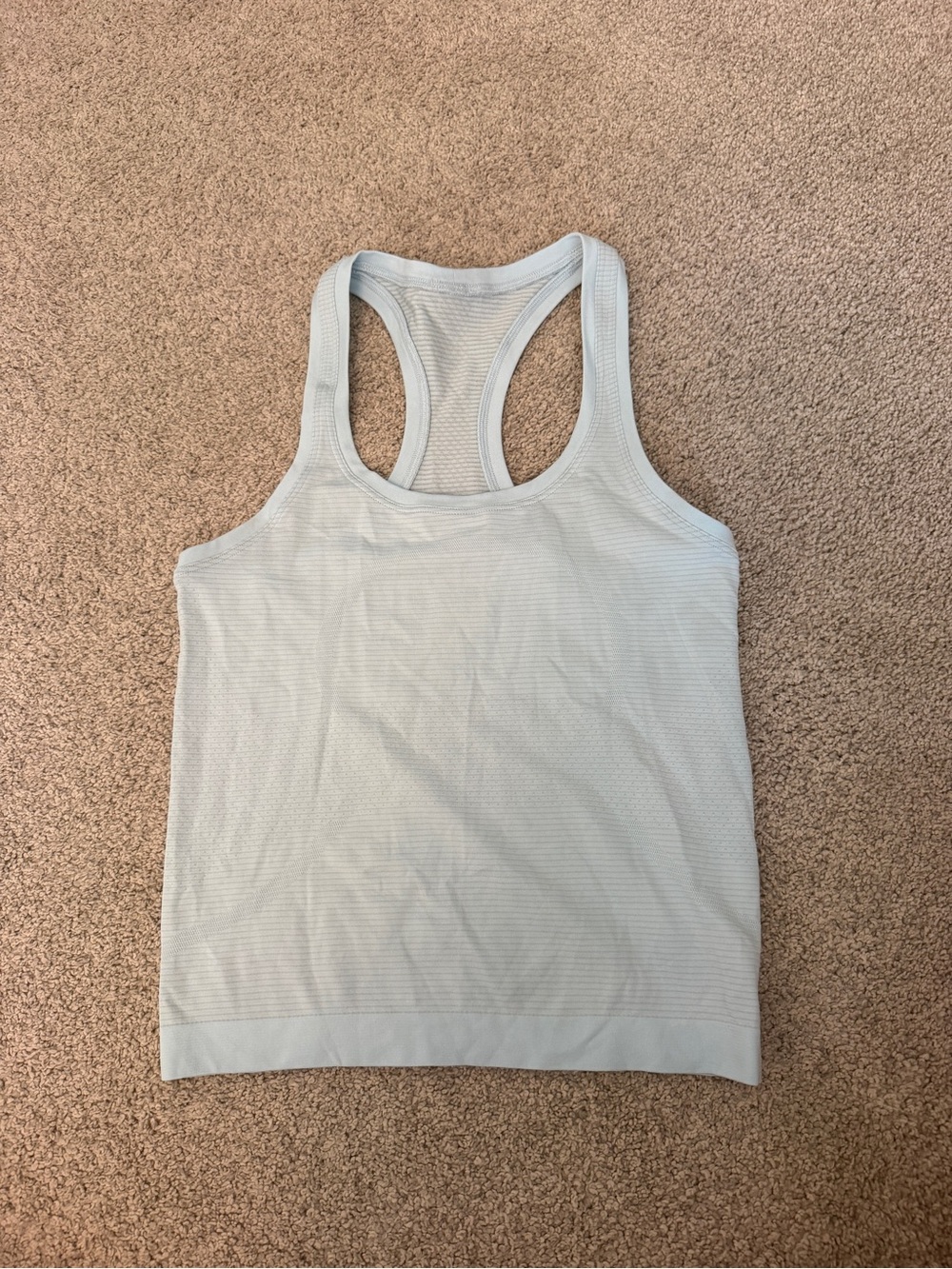 lululemon athletica Crop Pale Blue Racerback Tank